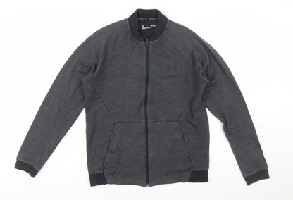 Under Armour Men's Dark Grey Full Zip Sweatshirt Size L Fitted