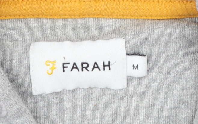 Farah Men's Grey Full Zip Hoodie Size M Regular Fit