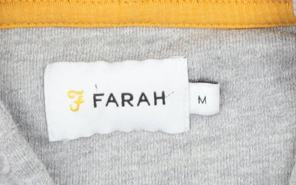 Farah Men's Grey Full Zip Hoodie Size M Regular Fit