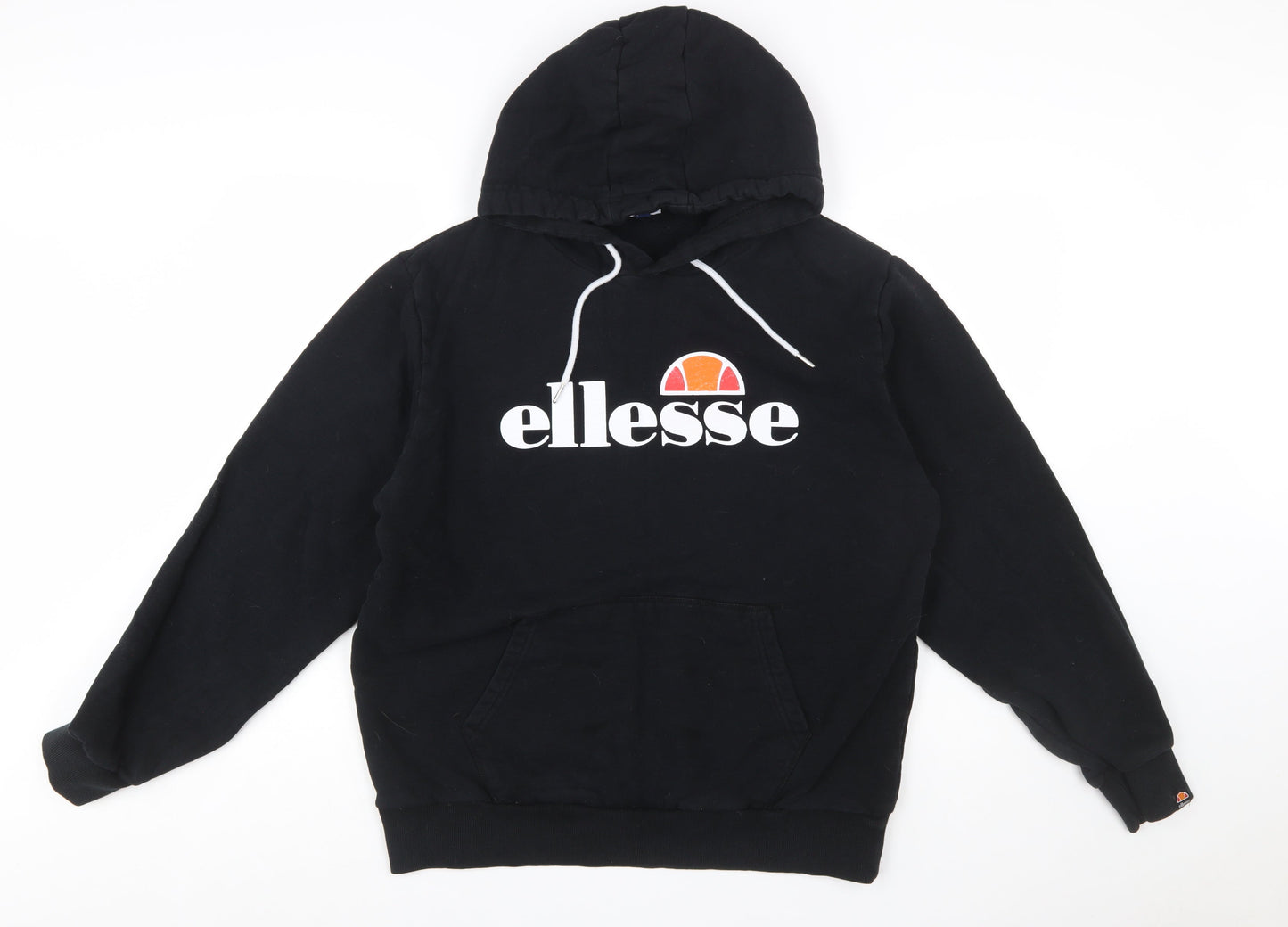 Ellesse Womens Black Hooded Pullover Hoodie Size 20 Cotton Blend