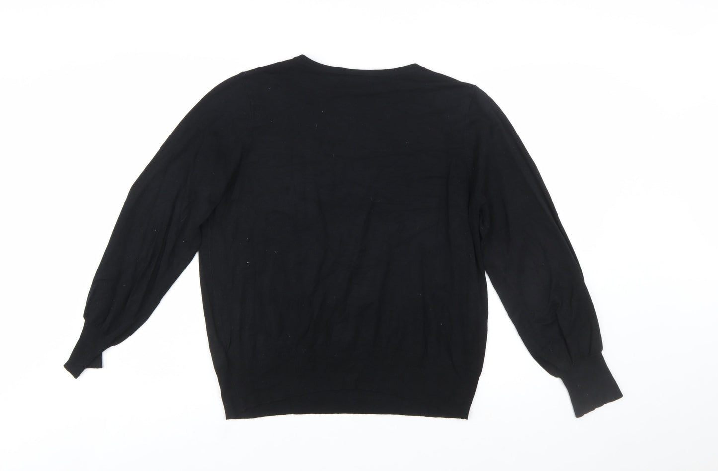 Wallis Women’s Petite Black Rhinestone Christmas Jumper M