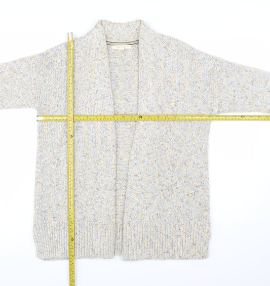 White Stuff Womens Beige Long Sleeve Chunky Knit Cardigan Size 10