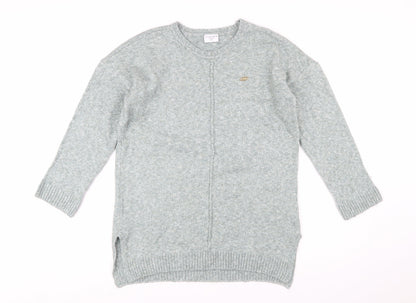 U.S. Polo Assn. Women's Grey Knit Crew Neck Jumper Size M