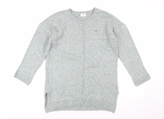 U.S. Polo Assn. Women's Grey Knit Crew Neck Jumper Size M