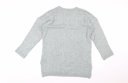 U.S. Polo Assn. Women's Grey Knit Crew Neck Jumper Size M