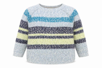 Mantaray Women’s Blue Striped Chunky Knit Pullover Jumper Size 20