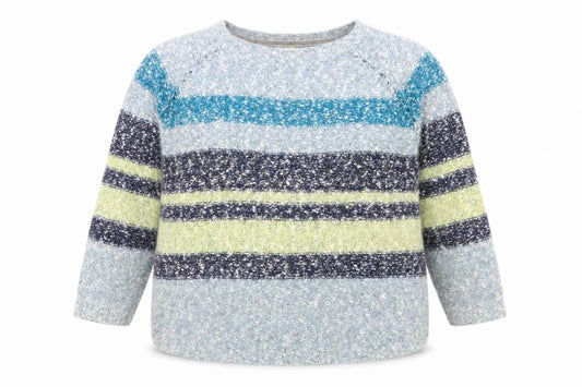 Mantaray Women’s Blue Striped Chunky Knit Pullover Jumper Size 20