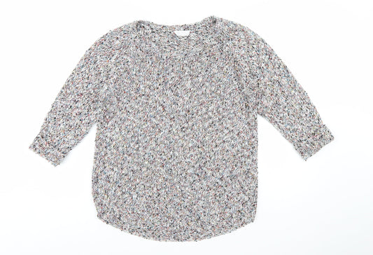 BHS Women’s Multicoloured Chunky Knit Pullover Jumper Size 14