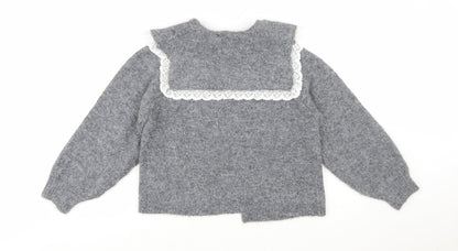BDG Urban Outfitters Womens Grey Lace Collar Knit Cardigan XS