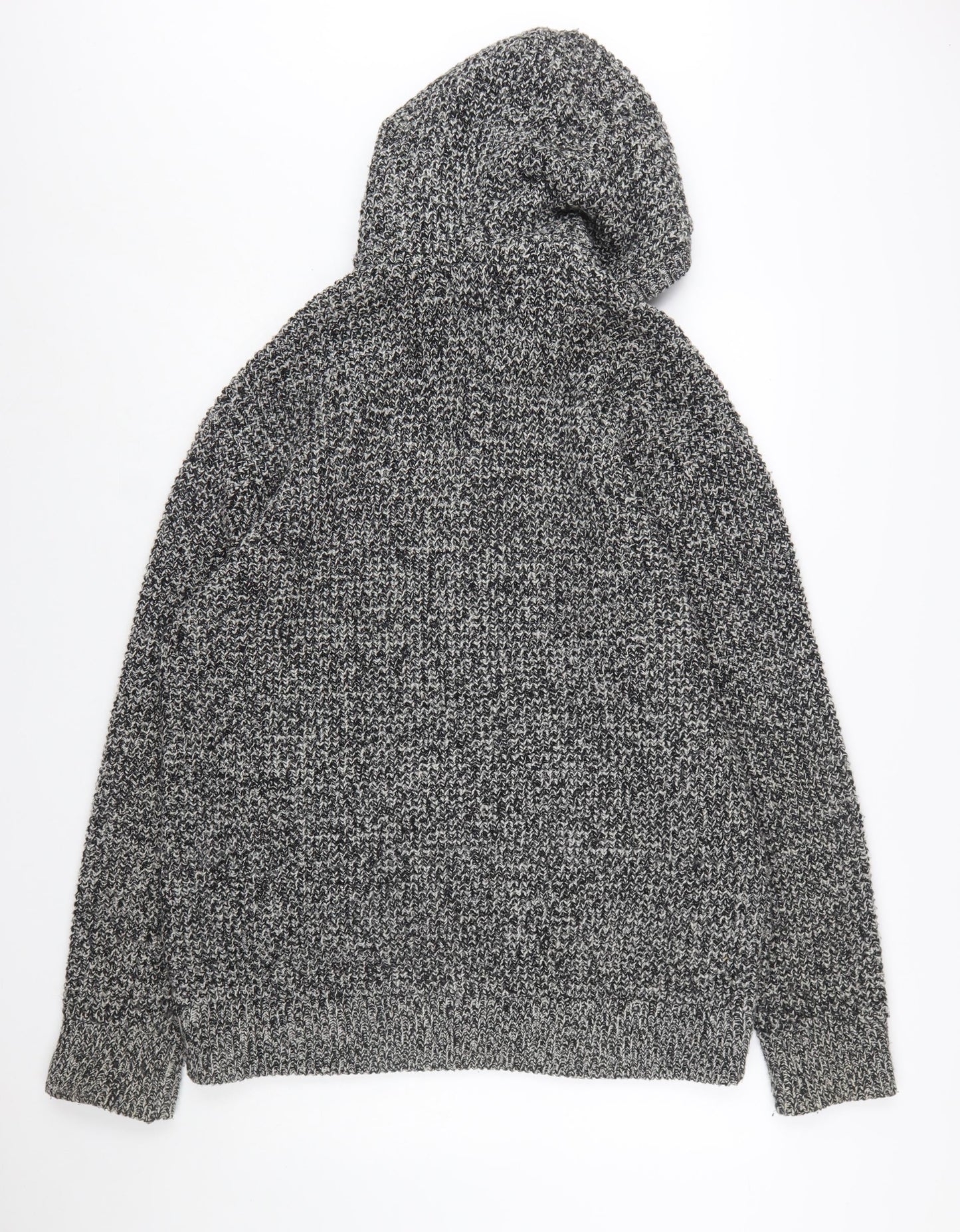 Next Men’s Grey Chunky-Knit Hooded Full Zip Jumper XXL