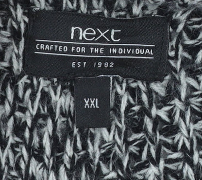 Next Men’s Grey Chunky-Knit Hooded Full Zip Jumper XXL