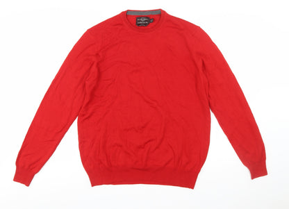 Black Brown 1826 Men's Red Wool Slim Fit Pullover Jumper L