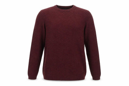 River Island Men's Red Waffle Knit Crew Neck Jumper Size S