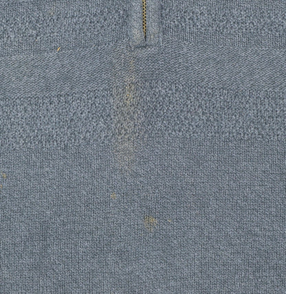 Dockers Men’s Blue Wool Blend Half Zip Jumper XL Casual Knitwear