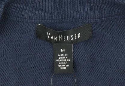 Van Heusen Men's Blue V-Neck Sleeveless Knit Vest Jumper M