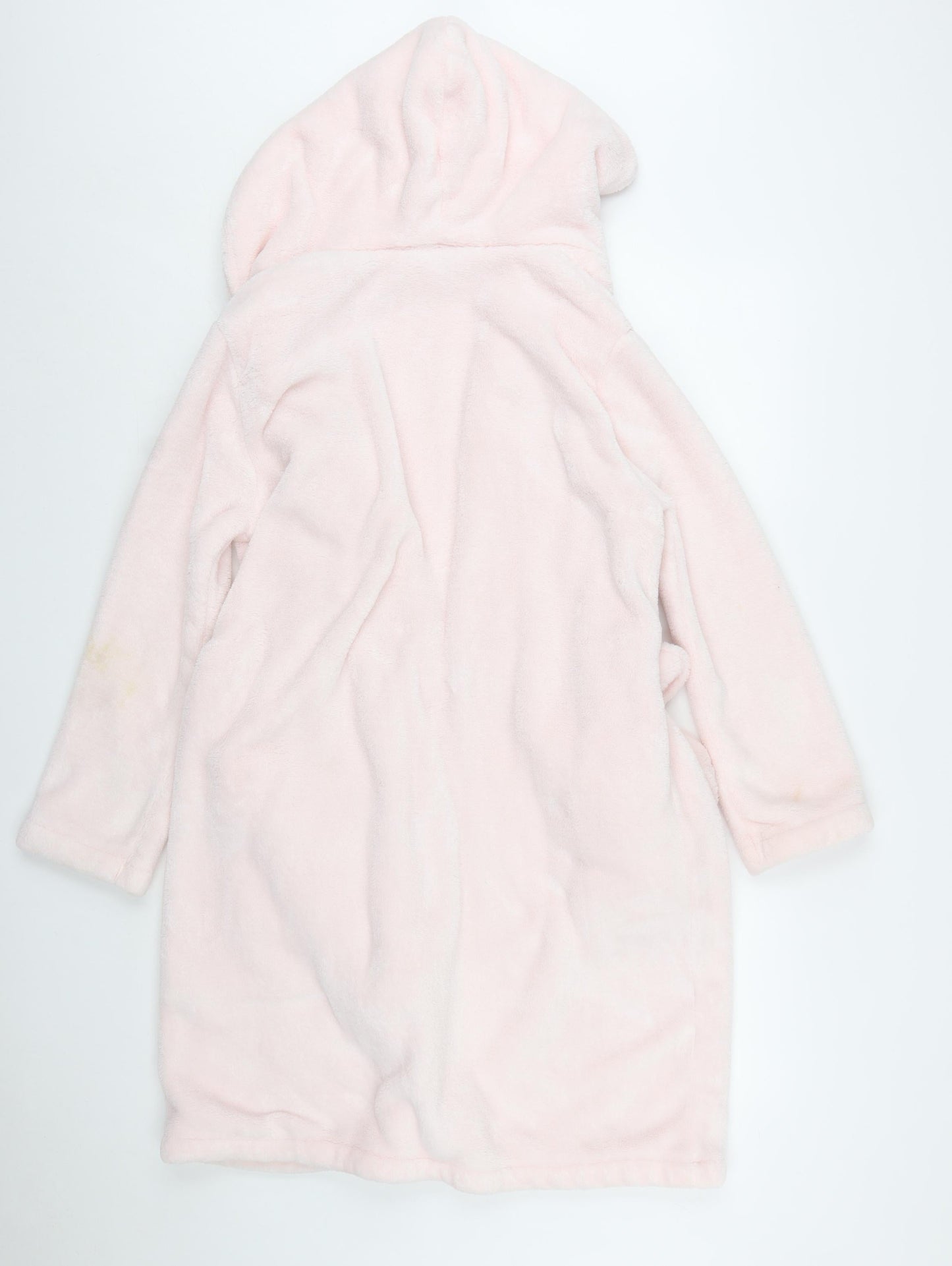 The White Company Women Pink Fleece Hooded Robe XS