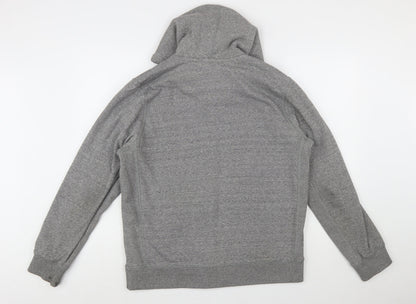 Fat Face Men's Grey Full Zip Hoodie L Cotton Blend Warm Casual