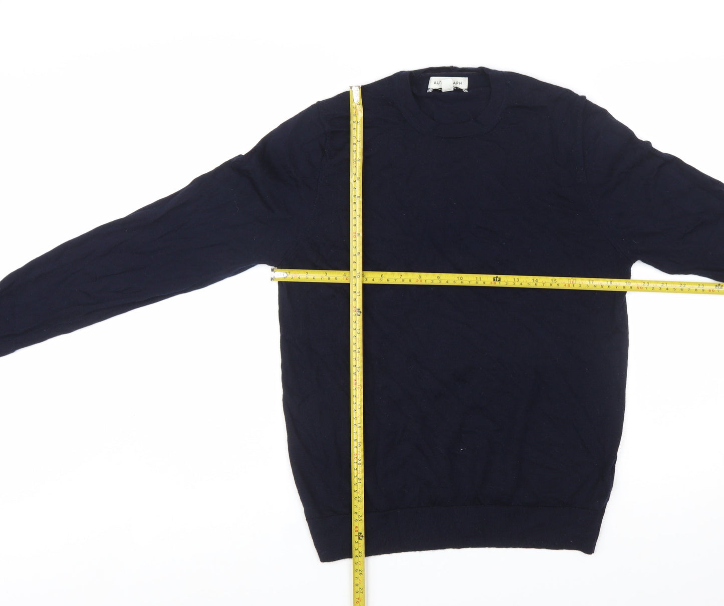Marks and Spencer Autograph Men's Blue Merino Wool Pullover Jumper M