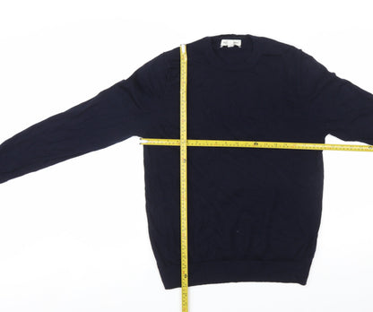 Marks and Spencer Autograph Men's Blue Merino Wool Pullover Jumper M