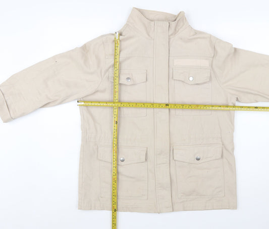 New Look Women Beige Cotton Utility Jacket UK 12