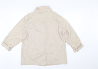 New Look Women Beige Cotton Utility Jacket UK 12