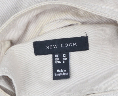 New Look Women Beige Cotton Utility Jacket UK 12