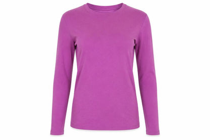 Gap Women's Purple Long Sleeve Cotton Crew Neck Top Size S