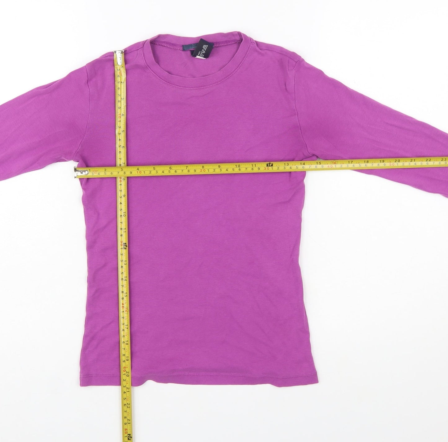 GAP Women's Purple Long Sleeve Cotton Crew Neck Top Size S