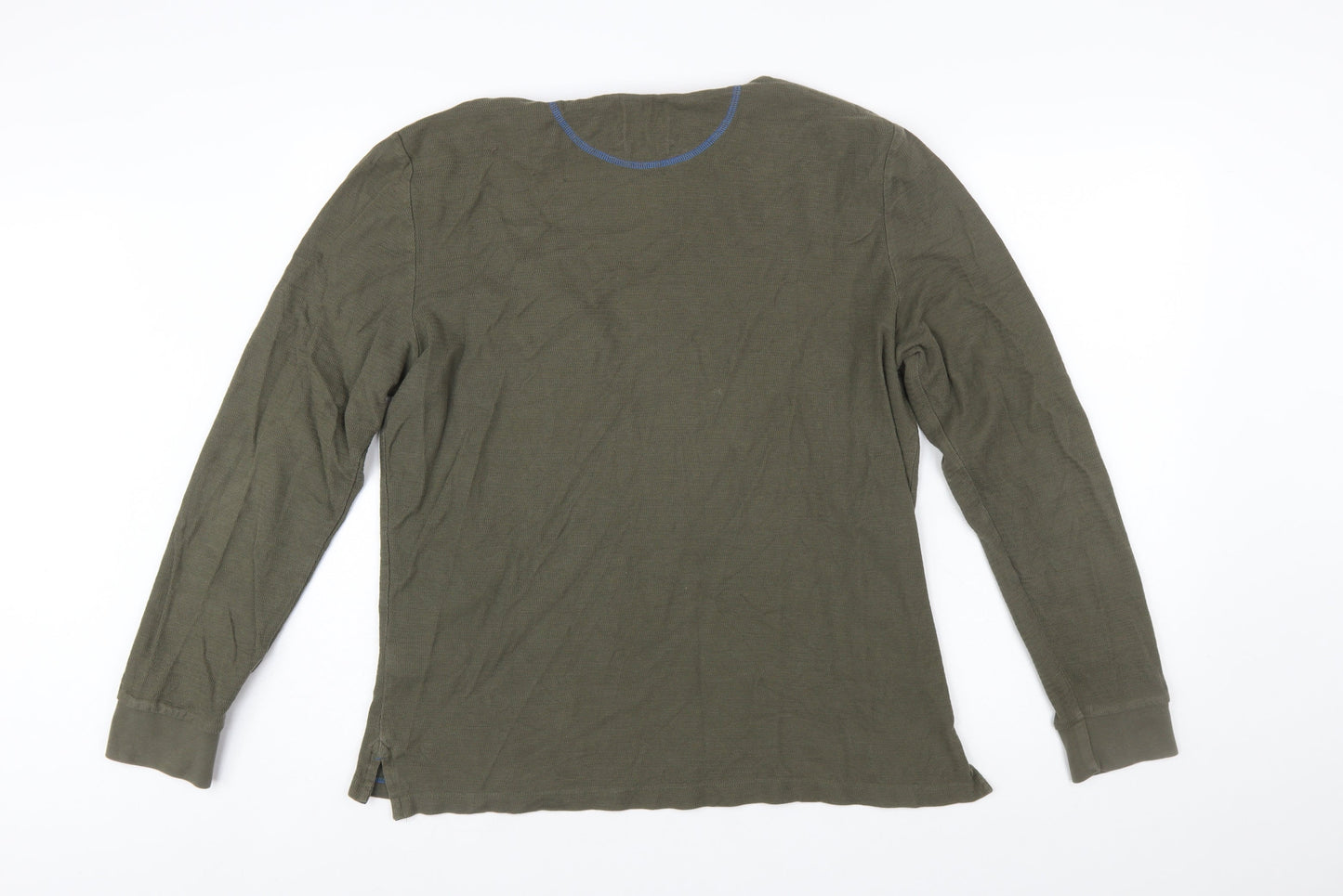 White Stuff Men's Green Cotton Crew Neck Pullover Jumper Size M