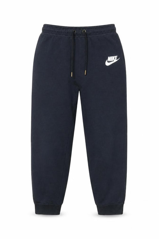Nike Womens Black Fleece Jogger Trousers L Elastic Waist Comfort Fit