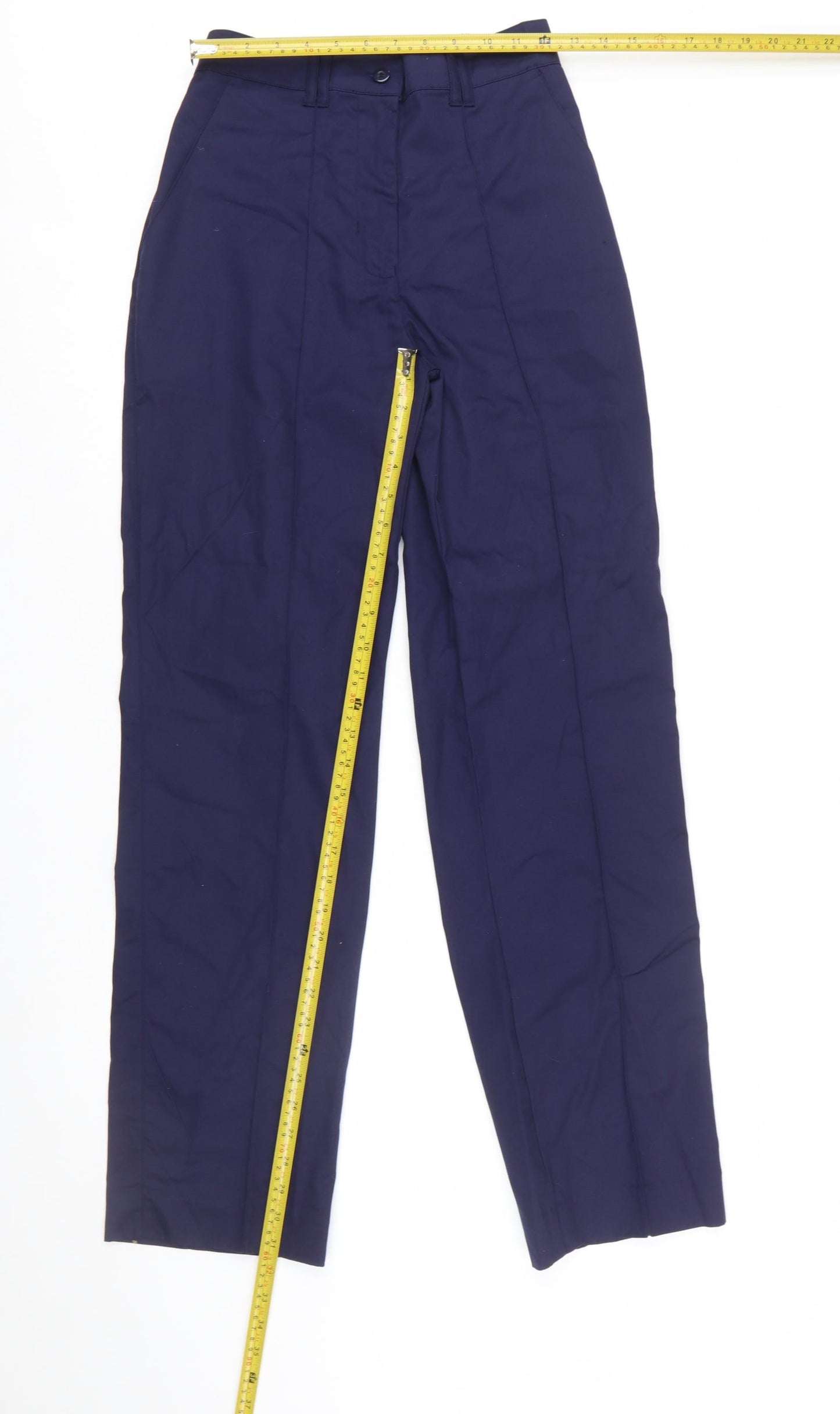 Grahame Gardner Women's Blue Workwear Straight Leg Trousers Size 10