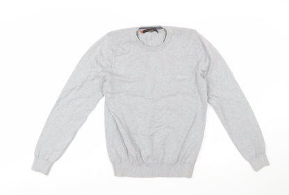 Ben Sherman Men's Grey Cotton Crew Neck Jumper Size S
