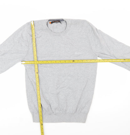 Ben Sherman Men's Grey Cotton Crew Neck Jumper Size S