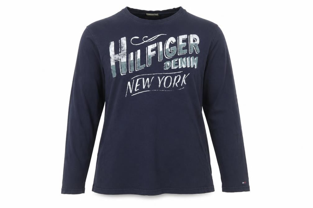 Tommy Hilfiger Women’s Blue Long Sleeve Cotton T-Shirt XL