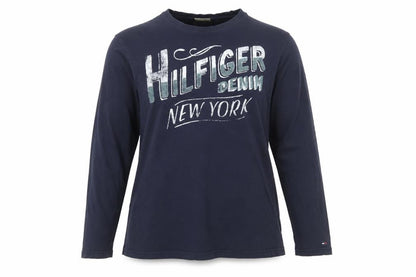 Tommy Hilfiger Women’s Blue Long Sleeve Cotton T-Shirt XL