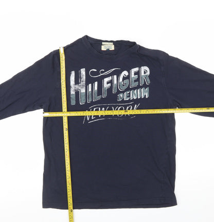 Tommy Hilfiger Women’s Blue Long Sleeve Cotton T-Shirt XL