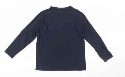 Tommy Hilfiger Women’s Blue Long Sleeve Cotton T-Shirt XL