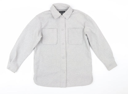 New Look Women Grey Regular Fit Shirt Jacket Size S