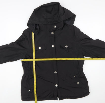 Dunnes Stores Women's Black Hooded Parka Jacket Size 14