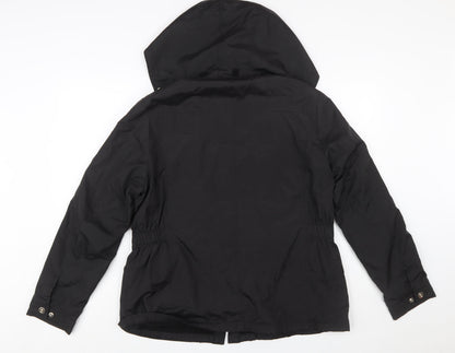 Dunnes Stores Women's Black Hooded Parka Jacket Size 14