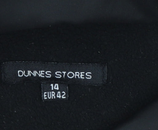 Dunnes Stores Women's Black Hooded Parka Jacket Size 14