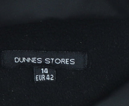 Dunnes Stores Women's Black Hooded Parka Jacket Size 14