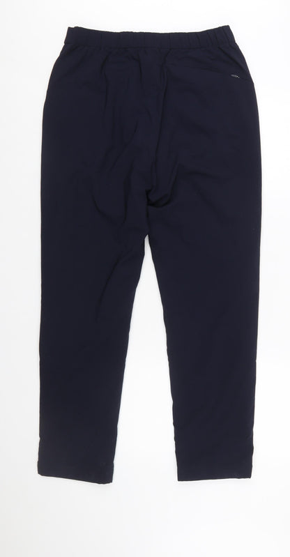 Uniqlo Women Blue Heattech Regular Trousers M Elastic Waist