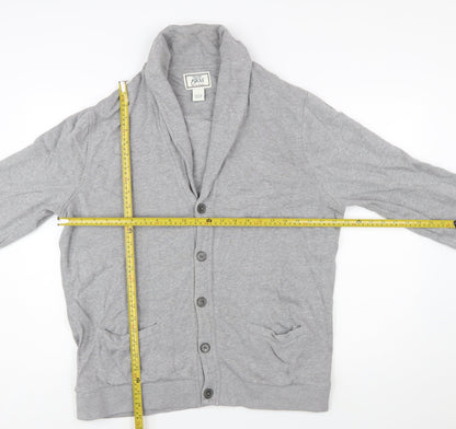 Jos. A. Bank Men's Grey Cotton Button Cardigan L