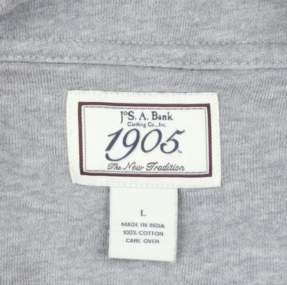 Jos. A. Bank Men's Grey Cotton Button Cardigan L