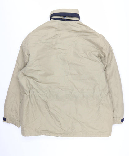 B Stone Casual Men's Beige L Parka Jacket Polyamide Lined Outdoor