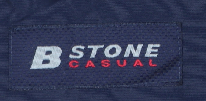 B Stone Casual Men's Beige L Parka Jacket Polyamide Lined Outdoor