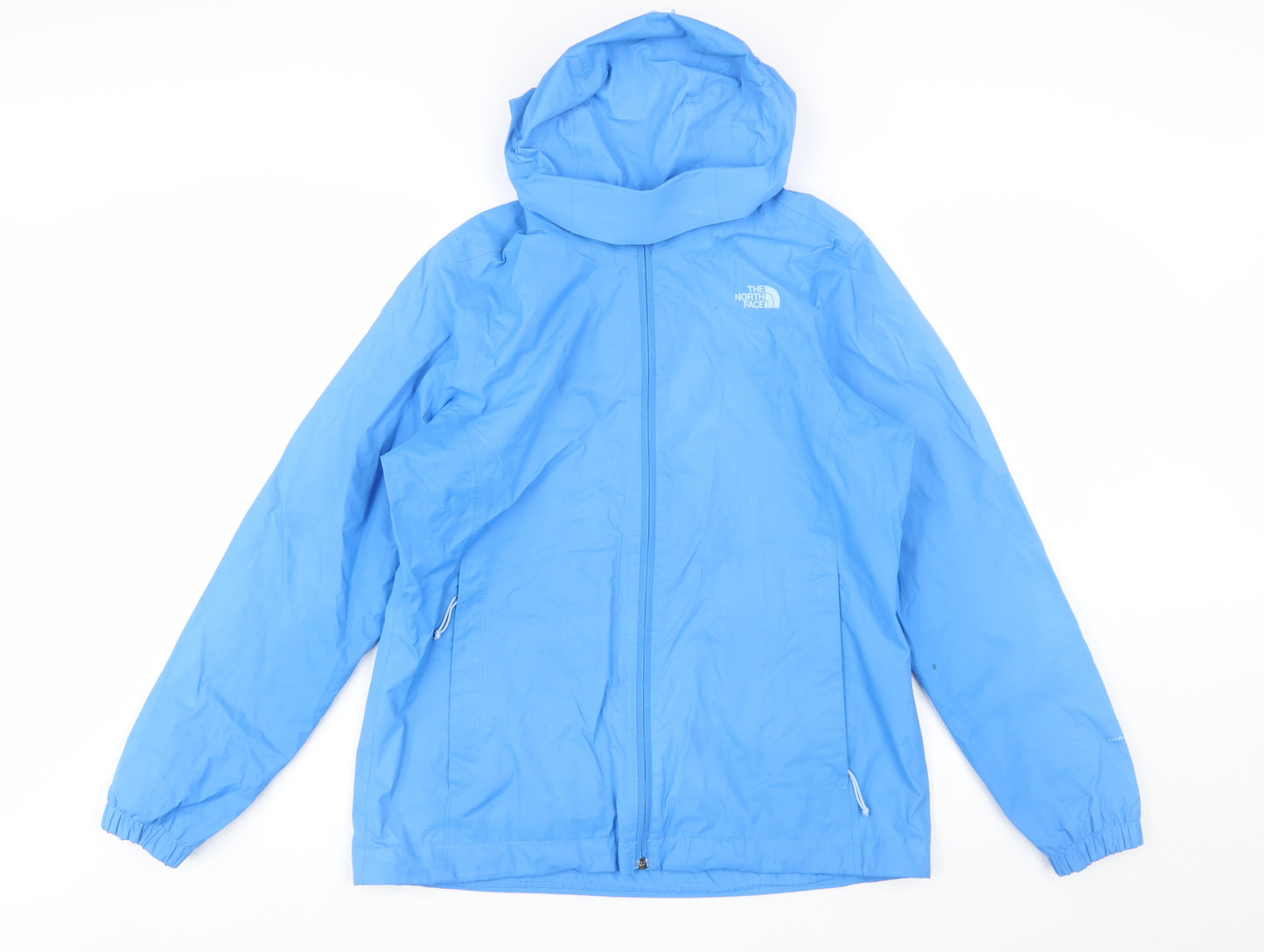 The North Face Women's Blue Hooded Lightweight Rain Jacket L