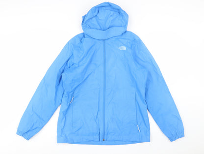 The North Face Women's Blue Hooded Lightweight Rain Jacket L