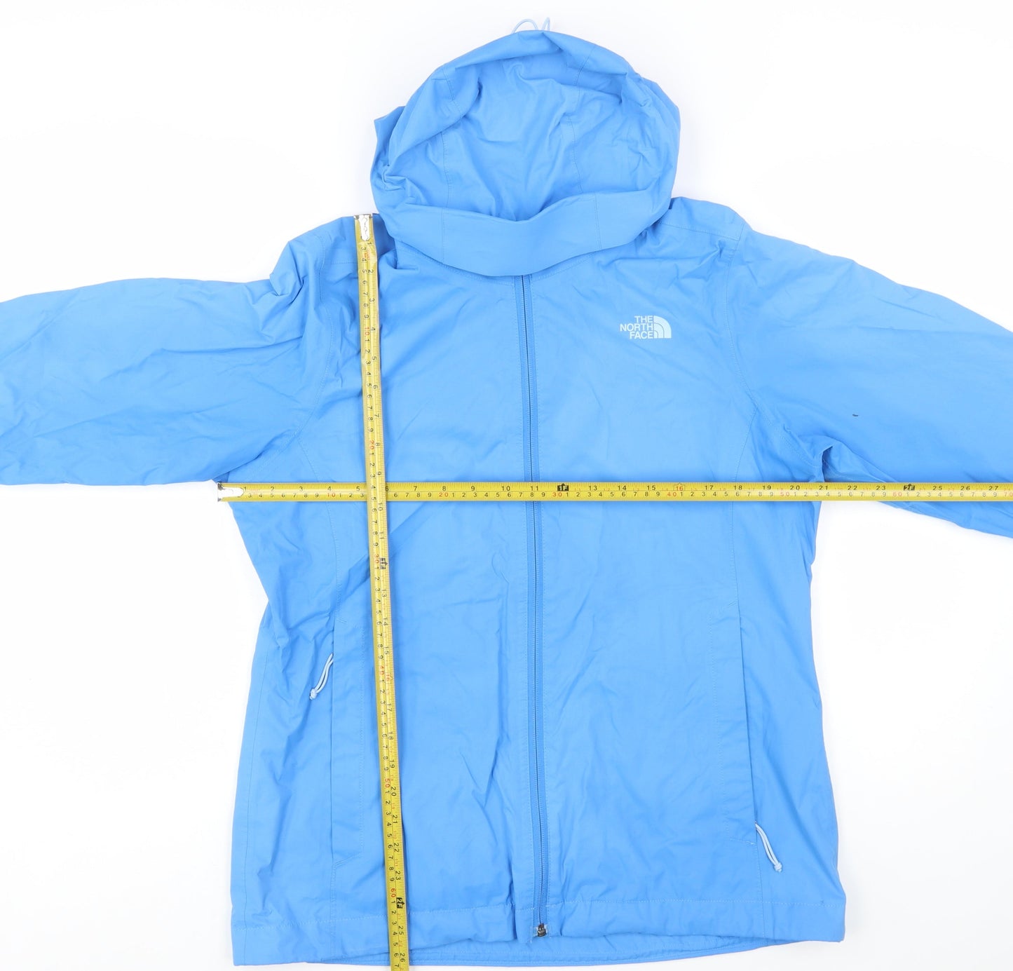 The North Face Women's Blue Hooded Lightweight Rain Jacket L
